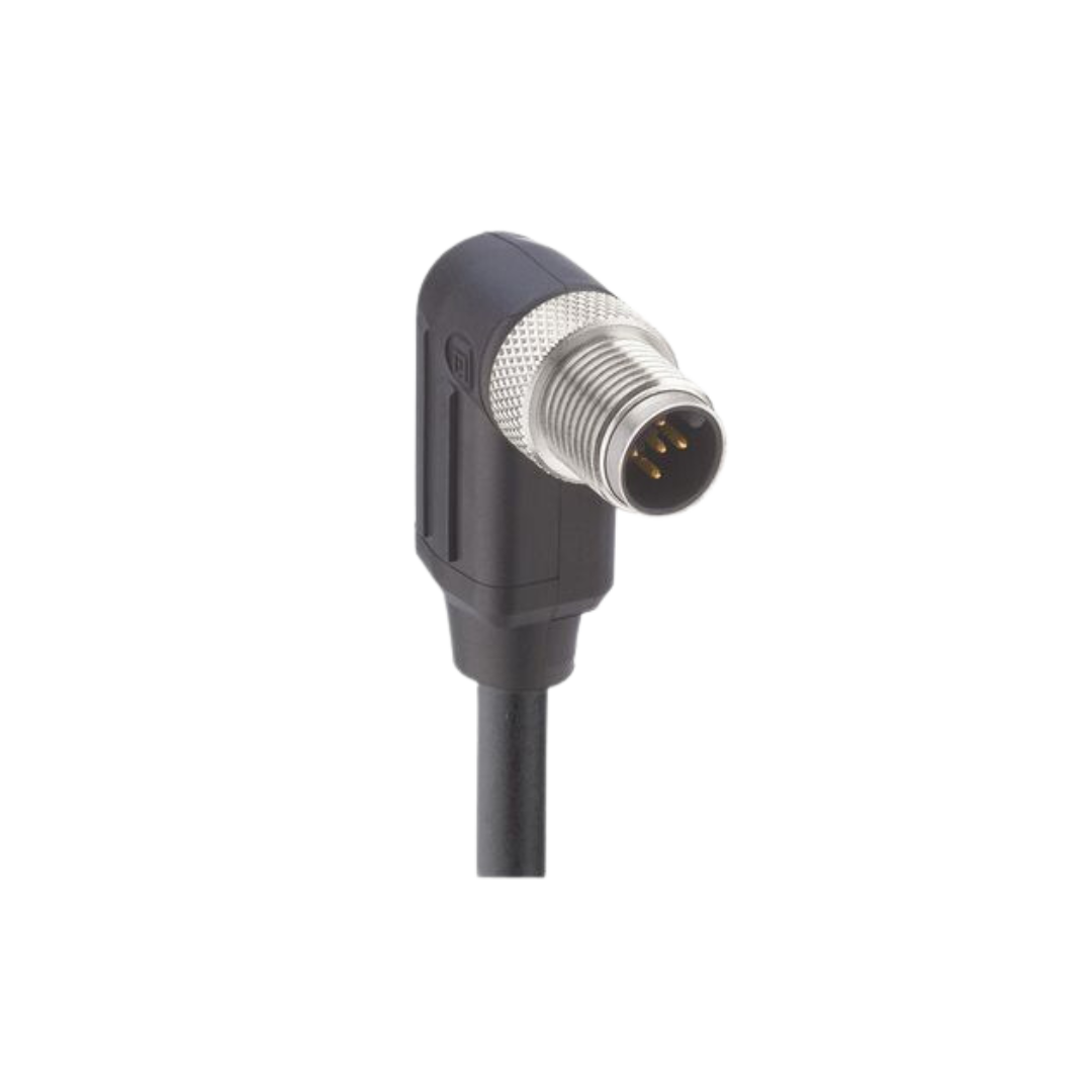 M12 A-coded Male angeled PUR Black CANopenDeviceNet